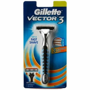 Gillette Vector-3 Razor Handle for Sensor Excel Cartridge Free Ship - Picture 1 of 1