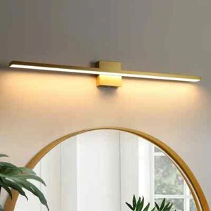 Gold Bathroom Light Fixtures Over Mirror, 36 Inch Brushed Brass Bathroom Vani... - Picture 1 of 7