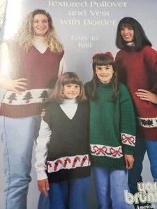 Brunswick  Vintage Knitting Pattern 9550 Christmas Vest Pullover 29-53 - Picture 1 of 1