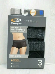 C9 Champion Women's 3pk Premium Seamless Performance Body Shorts, Black, Large - Picture 1 of 12