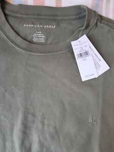 American Eagle Green Khaki T-shirt Large New With Tags