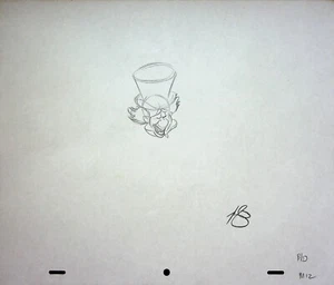 Lápiz dibujado a mano House of Mouse 2001 producción MAD HATTER FIRMADO Romy Garcia - Imagen 1 de 3