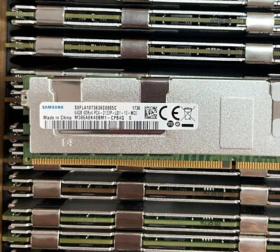 Samsung 64GB 4DRx4 PC4-2133P M386A8K40BM1-CPB DDR4 LRDIMM Server RAM Memory - Image 1 of 4