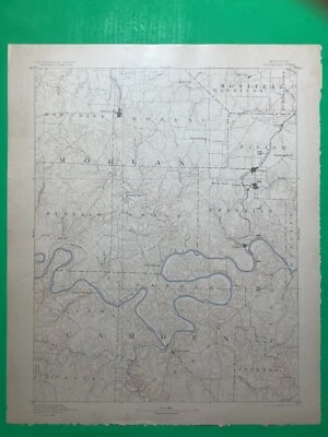 Mapa original 1900 USGS de Versalles, Aurora Springs, Linn Creek, MO Foto 1 de 4