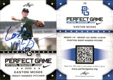 Easton McGee Signed 2015 Leaf Perfect Game National Showcase #75  USA Auto AU