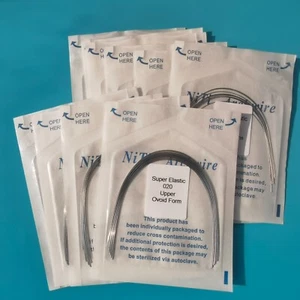 Ortodoncia dental súper elástico Niti alambre redondo forma ovoide alambre arco 50 bolsa - Imagen 1 de 5