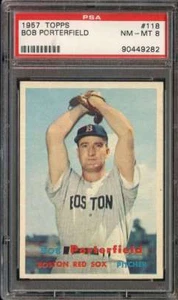 1957 Topps #118 Bob Porterfield PSA 8 RED SOX - Bild 1 von 2