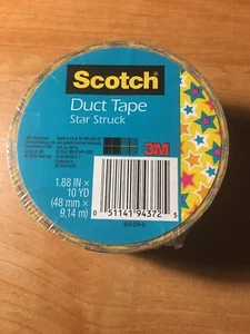 1 Roll Scotch 3M Duct Tape Yellow Star Struck Size 1.88" by 10YD Brand New - Picture 1 of 4