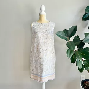 Rachel Ashwell Womens Linen Dress With Pockets Shabby chic Paisley Pastels Sz L - Picture 1 of 6