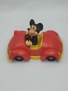 Vintage Mickey Mouse Car Radio Model 181 Vintage Am Volkwagen Bug Red Disney - Picture 1 of 9
