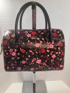 Cartera Cartera Kate Spade Negra Cameron Street Boho Negra Floral Con Correa Usada en Excelente Condición - Imagen 1 de 14