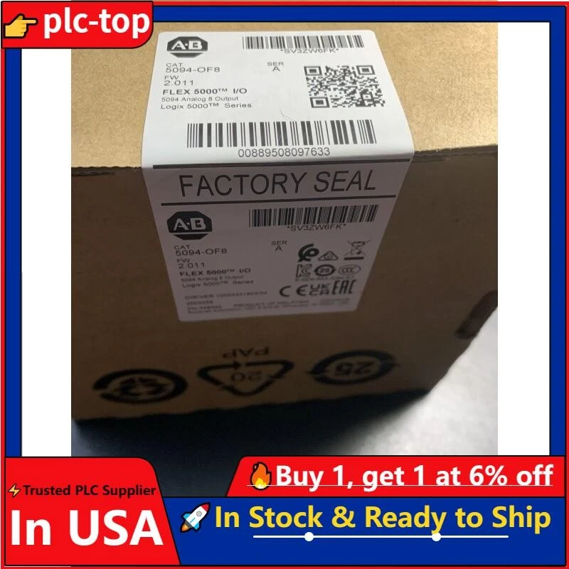Sealed AB 5094-OF8 Flex 5000 I/O Analog 8 Output 5094OF8 New In Box US Free Tax - Image 1 of 1