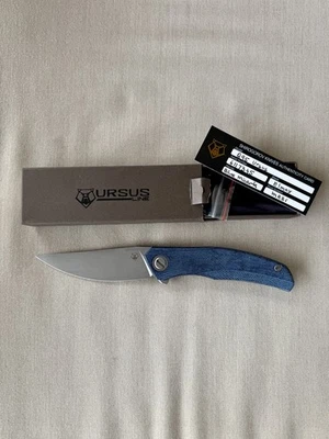 Shirogorov Q95 Ursus - Blue Micarta Handle - Elmax Blade - Image 1 of 4