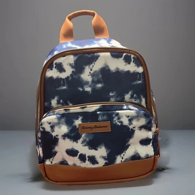 Tommy Bahama Bag - Blue & White Tie Dye Women’s Small Insulated Backpack / Lunch - Image 1 of 4