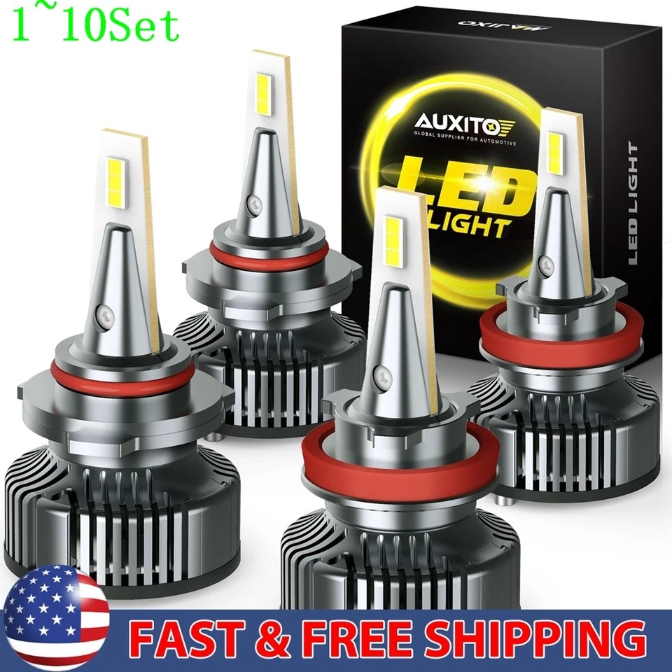 9005 H11 LED Beam Headlight Hi-Lo White Combo For Toyota Camry 07-18 1-10Set Foto 1 de 4