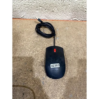 Lenovo 00PH133 Optical Mouse Black Wired USB Scroll Wheel 3-Buttons for Desktop - Image 1 of 4