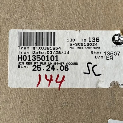 Keystone Front Left Side Window Regulator For 1994-1997 Honda Accord HO1350101 - Image 1 of 4