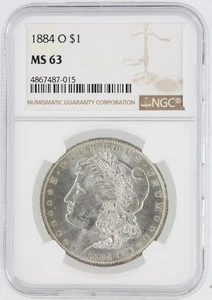 1884-O Morgan Silver Dollar NGC MS63 S$1 New Orleans Minted No Reserve - Picture 1 of 4