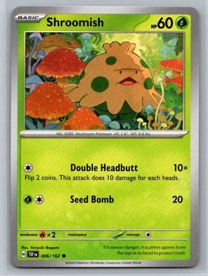 Shroomish #006/162 SV05: Temporal Forces Common - Pokemon Cards C93 - Image 1 of 2