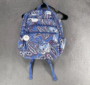 NEW Blue Vera Bradley X Disney Cinderella Paisley XL Campus Backpack NWT -1 - Picture 1 of 15