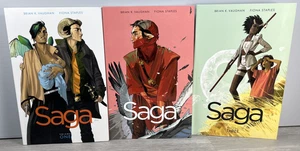 Saga Bände 1 2 3 Bild Comics TPB Brian K Vaughan Fiona Heftklammern - Menge 3 - Bild 1 von 5