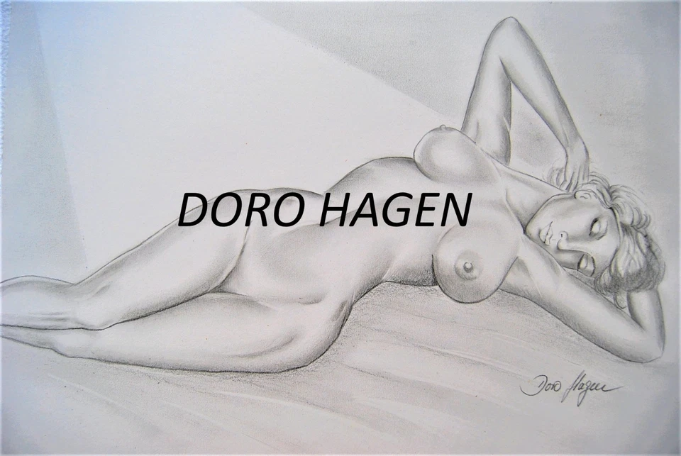 Doro Hagen Bleistift Graphite Ton Zeichnung Kunst Malerei 250g Papier 30x40 cm - Bild 1 von 1