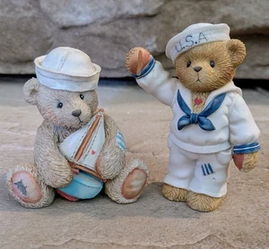 1992 Cherished Teddies Jonathan and Joel Sailor Bears Lot of Two As Is - Bild 1 von 12