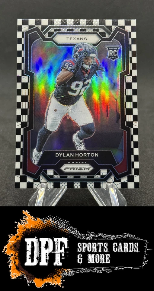 2023 Panini Prizm Dylan Horton Rookie Black & White Checker #340 Houston Texans - Image 1 of 2