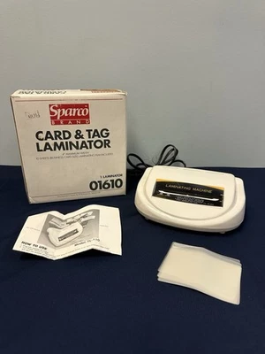 Sparco Card & Tag 4” Laminator Model TL-110, Luggage Tag Business Card Laminator - Image 1 of 4