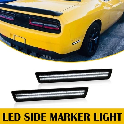Luz de señalización lateral LED ahumada para Dodge Challenger 2015 2016 2018 2017 2019 20 21 Foto 1 de 4