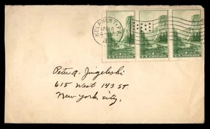 Mayfairstamps US 1935 Kulpmont to NYC Flag Cancel Cover aat_42283 - Picture 1 of 2