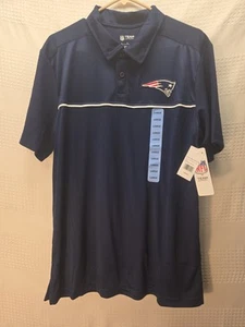 Offical NFL Team Apparel New England Patriots Golf Polo Shirt Mens Size Lrg Blue - Picture 1 of 8
