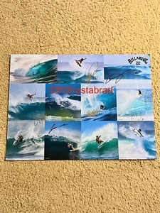 BILLABONG RIDERS ITALO FERREIRA SETH MONIZ ETHAN EWING HANDSIGNIERTES SURF POSTER - Bild 1 von 4