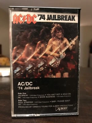 AC/DC  74 JAILBREAK ALBERT RECORDINGS USA RELEASE CASSETTE - Image 1 of 4