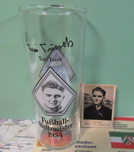 Toni Turek Fortuna Düsseldorf Sammelglas WM 1954 + Fußball Sammelbild 1950 - Bild 1 von 3