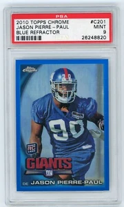 2010 Topps Chrome Jason Pierre Paul Blue Refractor Rookie RC #C201 #/199 PSA 9 - Picture 1 of 1