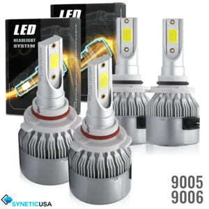 Syneticusa 9005 & 9006 Combo High Low Beam 6000K White LED Headlight Bulbs Kit - Bild 1 von 8
