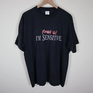 vtg Jewel I'm Sensitive Shirt 90s Promo Black Faded Size XL 23x29 - Picture 1 of 10