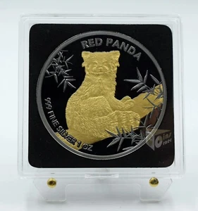 Moneda de plata Chad 2024 Red Panda Golden Enigma Edition 1 OZ - Imagen 1 de 4
