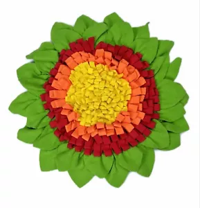 Pet Training Pad Nose Sniff Exercise Bright Flower Washable 20x 20 Snuffle Mat - Picture 1 of 4