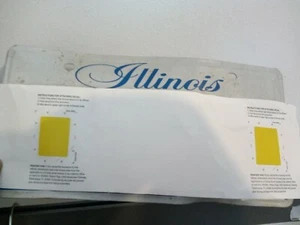 post card stamp yellow sticker license plate novelty - Picture 1 of 2