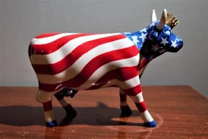 Cow Parade American Royal 2001 Porcelain Patriotic Figurine #9189 - Picture 1 of 5