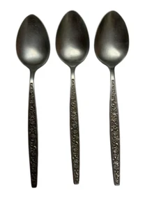 Vintage 3 Serving Spoons Granada Rose Flatware 1960s-1970s Stainless Japan - Picture 1 of 3