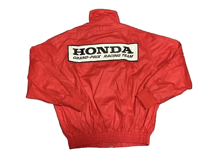 Honda Formula 1 F1 Grand Prix Racing Team Vintage Jacket Size L Red Cotton Japan - Image 1 of 4