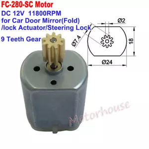 FC-280SC DC 12V Micro 24mm Car Door Lock Actuator Rearview Mirror Repair Motor - Picture 1 of 4