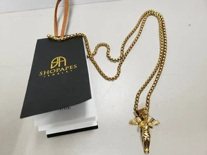 Micro Angel Necklace 18K Gold Platted Finish - Picture 1 of 5