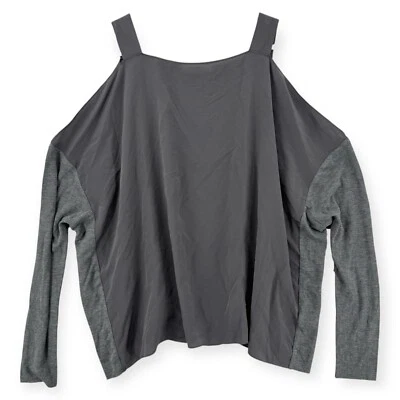 Blusa Bailey 44 Esgrima Mujer Gris Medio Hombro Frío Seda Rayón Nueva con Etiquetas Foto 1 de 4