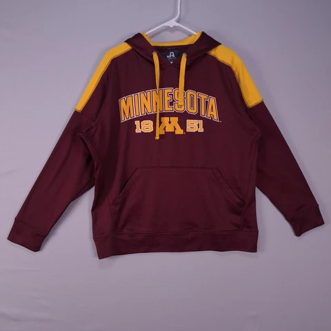 Minnesota Gophers Hoodie Adult Large Maroon Gold Pullover Casual College NCAA Cover