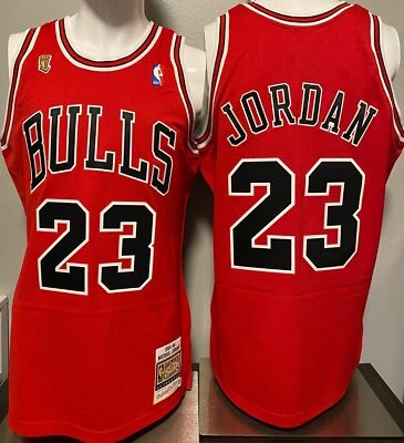 MICHAEL JORDAN Chicago Bulls 1996 NBA FINALS Rd Authentic MITCHELL & NESS Jersey - Image 1 of 4