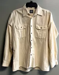 Great Plains Clothing Company Mens Large Cream 100% Cotton Vintage Button Down - Picture 1 of 3